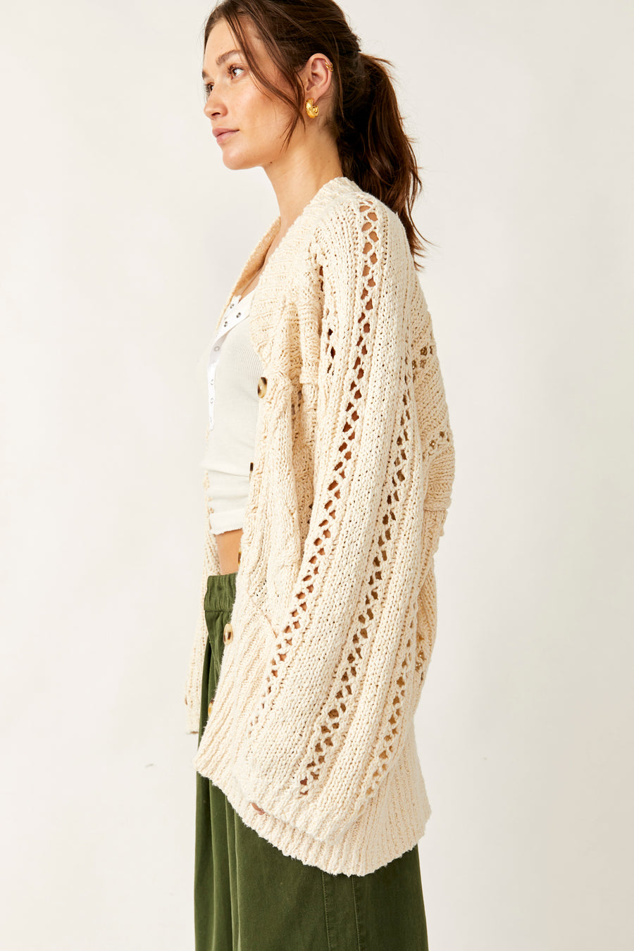 Cable Cardigan - Ivory