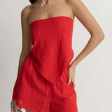 Inferna Scarf Top - Red Sand