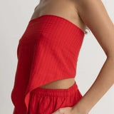 Inferna Scarf Top - Red Sand