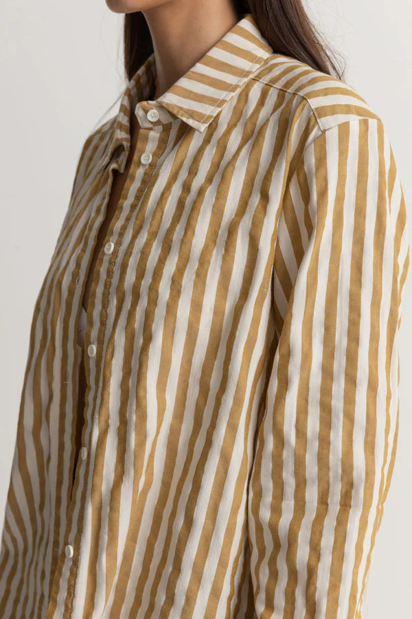 Goodtimes Stripe Long Sleeve Shirt - Camel
