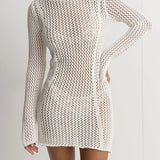 Seashell Crochet Dress - Cream