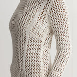 Seashell Crochet Dress - Cream