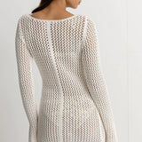 Seashell Crochet Dress - Cream