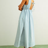 Sleeveless Chambray Dress