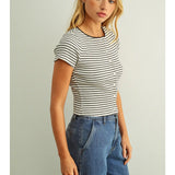 Button Stripped Top