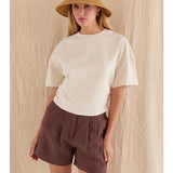 Madison Pleated Linen Shorts