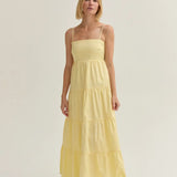 Iris Poplin Tiered Maxi Dress