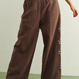 Embroidered Side Pant