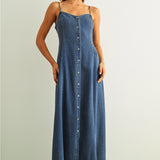 Button Front Maxi Dress