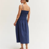 Jamie Scoop Neck Poplin Midi Dress