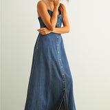 Button Front Maxi Dress