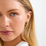 Now boucles d’oreilles anneaux recyclées - Or