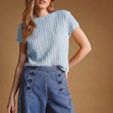 Pointelle Knitted Top