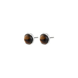 Sense Tiger Eye Boucles D'oreilles - Argent