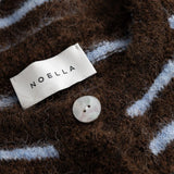 Mertice Cardigan - Brown Blue Stripe