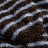Mertice Cardigan - Brown Blue Stripe