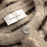 Mertice Cardigan - Brown Sand Stripe