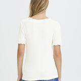 Cella Short Sleeve Top - Cloud Dancer