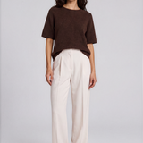 Kamara Short Sleeve Pull - Chicory Coffee