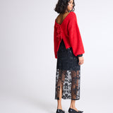 Dabria Cardigan - Racing Red