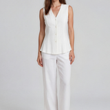 Linno Cropped Pant - Blanc