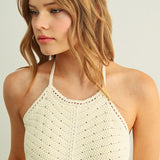 Crochet Knit Halter Top