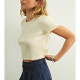 Essential Mini Ruffle Top - Butter