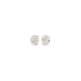 Boucles d'oreilles stud recyclées Haze - Argent