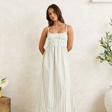 Mallorca Stripe Midi Dress
