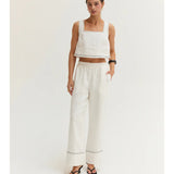 Devin Contrast Stitch Top