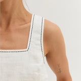 Devin Contrast Stitch Top