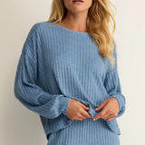 Daydream Rib Top - Oceanic Blue