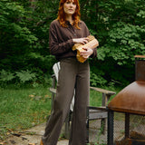 Lily Wide Leg Pant - Chocklad
