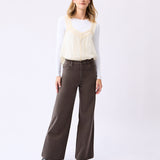 Lily Wide Leg Pant - Chocklad