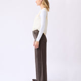 Lily Wide Leg Pant - Chocklad
