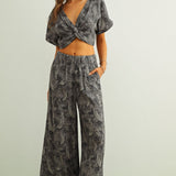 Leaf Print Top