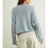 Button Cardigan - Sky Blue