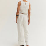 Devin Contrast Stitch Top