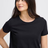 Za Shoulder Tee - Black