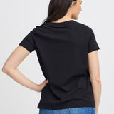 Za Shoulder Tee - Black