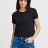 Za Shoulder Tee - Black