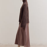 High Collar Sweater - Chestnut