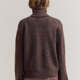 High Collar Sweater - Chestnut