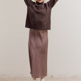 High Collar Sweater - Chestnut