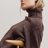 High Collar Sweater - Chestnut