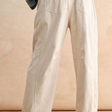 Corduroy Barrel Pant - Beige