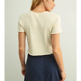 Essential Mini Ruffle Top - Butter