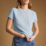 Pointelle Knitted Top