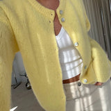 Kae Knit Cardigan - Light Yellow