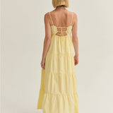 Iris Poplin Tiered Maxi Dress